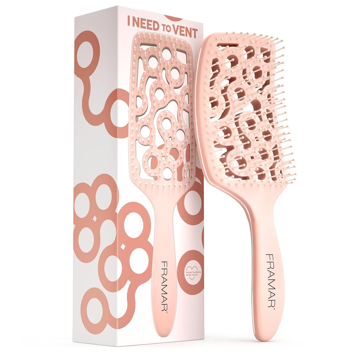 Professional Vented Hair Brush, Curved Hair Brush For Blow Drying