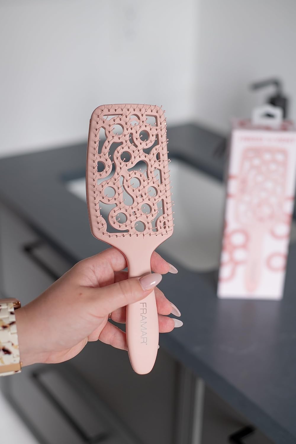 Professional Vented Hair Brush, Curved Hair Brush For Blow Drying