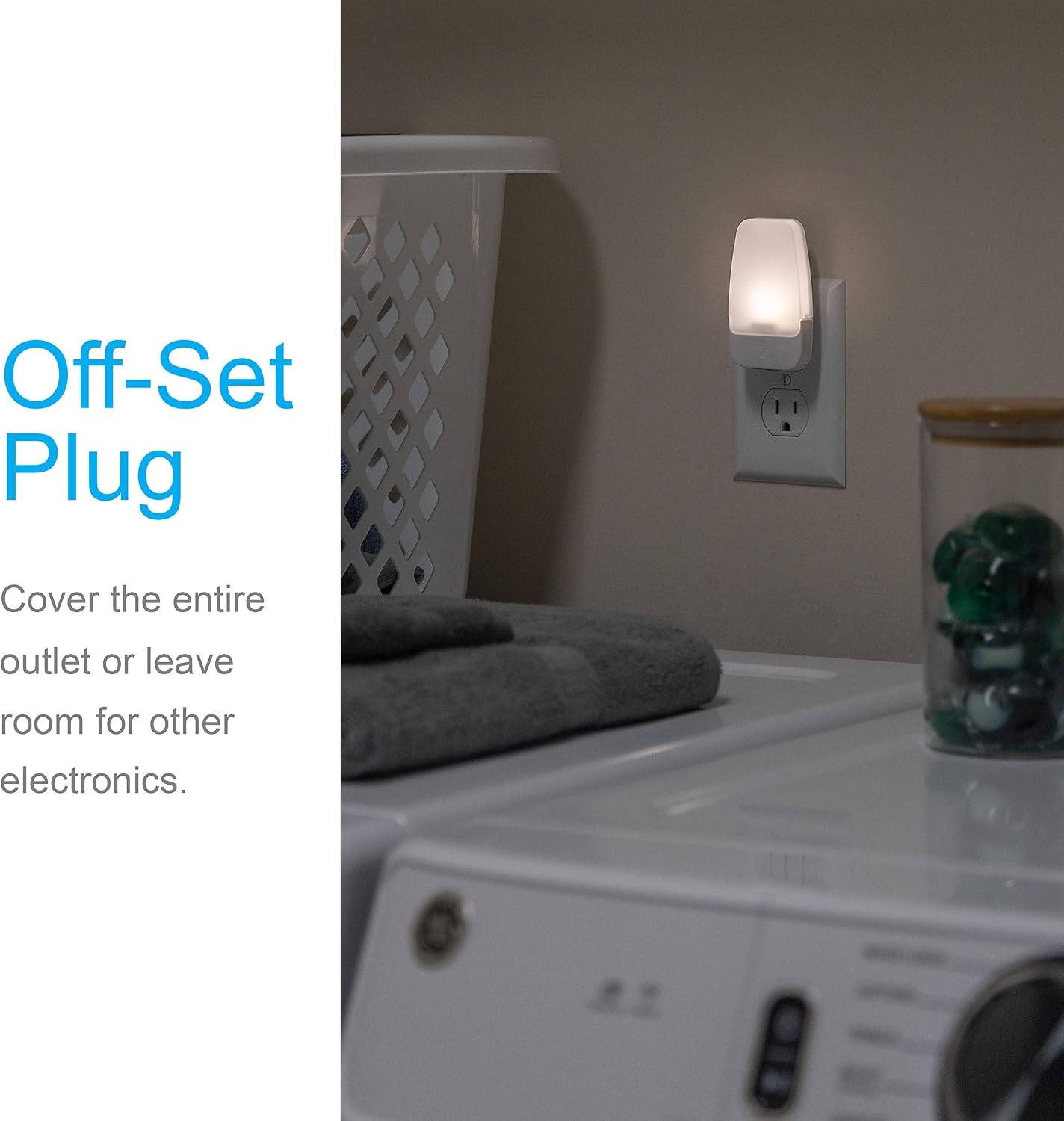 Plug in Night Light with Dusk to Dawn Sensor, 2 Pack