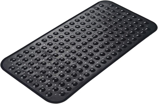 Bath Tub Mat, Medium Size 27.6 x 15 Inches Non-Slip Shower Mats with Suction Cups and Drain Holes, Bathroom Bathtub Mats Machine Washable (Clear)