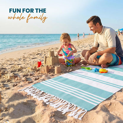 4 Pack Turkish Beach Towels, 40x72 in, 100% Cotton, Soft, Cool Grey