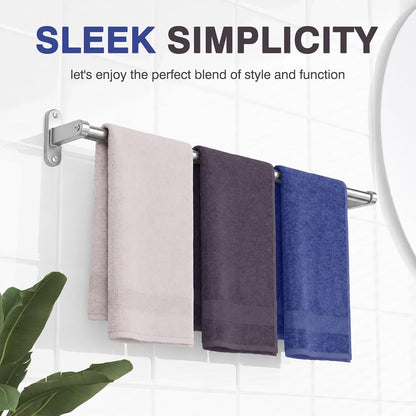 Matte Black 24" Towel Rack, Rustproof Wall Mounted Towel Bar