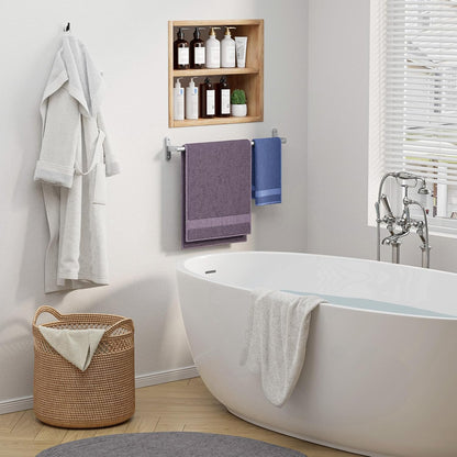 Matte Black 24" Towel Rack, Rustproof Wall Mounted Towel Bar