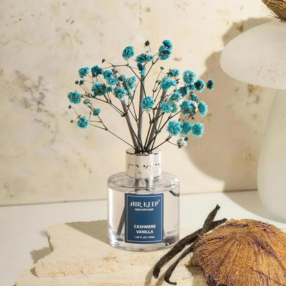 Reed Diffuser Set,3.38 fl oz (100 ml) - Ocean Mist&Sea Salt Oil Diffusers with 8 Reed Sticks,Home Fragrance Reed Diffuser for Bathroom Shelf Decor