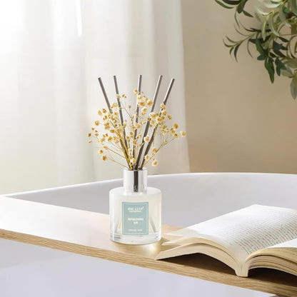 Reed Diffuser Set,3.38 fl oz (100 ml) - Ocean Mist&Sea Salt Oil Diffusers with 8 Reed Sticks,Home Fragrance Reed Diffuser for Bathroom Shelf Decor