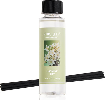 Reed Diffuser Set,3.38 fl oz (100 ml) - Ocean Mist&Sea Salt Oil Diffusers with 8 Reed Sticks,Home Fragrance Reed Diffuser for Bathroom Shelf Decor