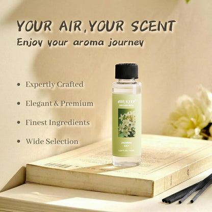 Reed Diffuser Set,3.38 fl oz (100 ml) - Ocean Mist&Sea Salt Oil Diffusers with 8 Reed Sticks,Home Fragrance Reed Diffuser for Bathroom Shelf Decor