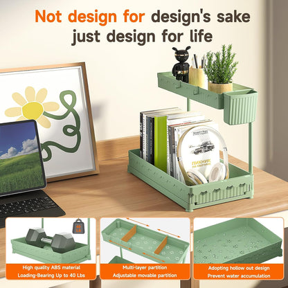 3-Pack 2-Tier L-Shaped Under Sink Organizers with Sliding Drawers