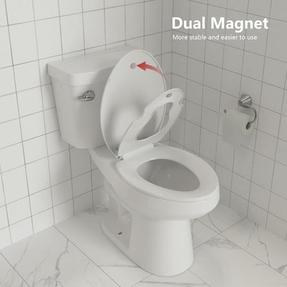 Toilet Seat Elongated,Toilet Seat with Quick-Release And Quick-Attach, Plastic Toilet Seat with Soft Close,Easy Install and Clean - White