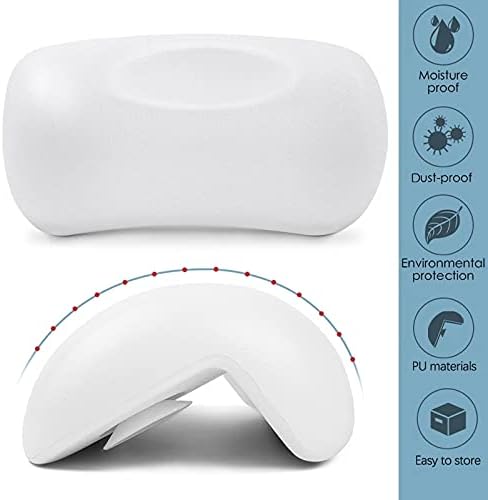 SPA Bath Pillow Non-Slip Bathtub Headrest Soft Waterproof Bath Pillows with Suction Cups Easy to Clean Bathroom Accessories
