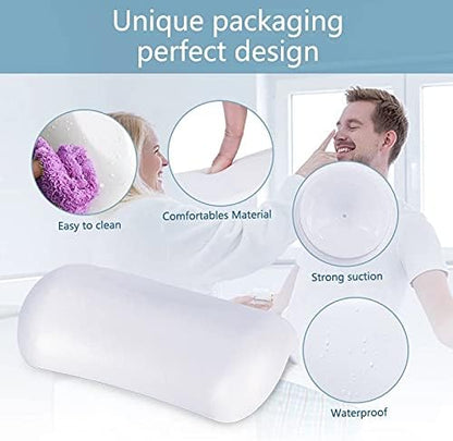 SPA Bath Pillow Non-Slip Bathtub Headrest Soft Waterproof Bath Pillows with Suction Cups Easy to Clean Bathroom Accessories