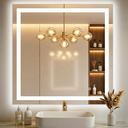 30x50 LED Bathroom Mirror with Lights, Lighted Vanity Mirror for Wall