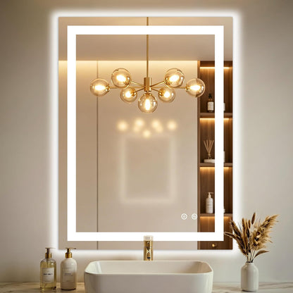30x50 LED Bathroom Mirror with Lights, Lighted Vanity Mirror for Wall