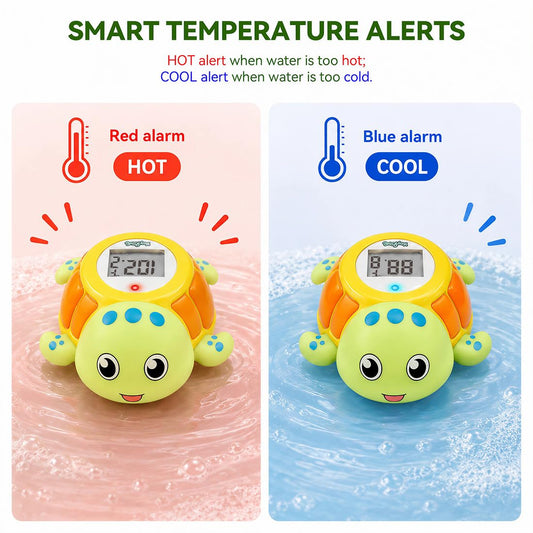 Backstroke Sea Turtle Baby Bath Thermometer,The Infant Baby Bath Floating Toy Safety Temperature Water Thermometer, BPA Free, New Baby Essentials | BPA Free Infant Baby Bath Floating Temperature Toy ，Water Thermometer, New Baby Essentials