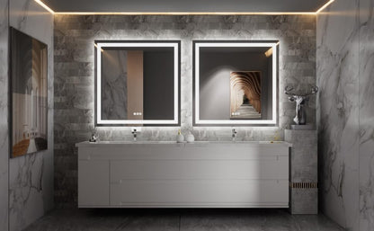 LED Bathroom Mirror 24"X36" with Front Light and Backlit - Colors B