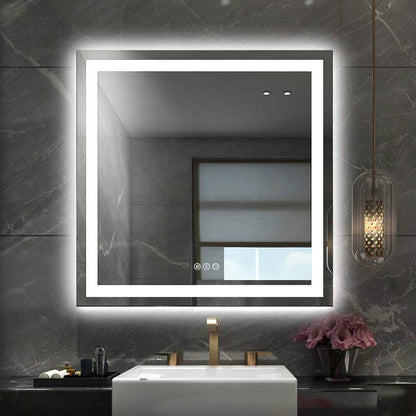 LED Bathroom Mirror 24"X36" with Front Light and Backlit - Colors B