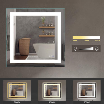 LED Bathroom Mirror 24"X36" with Front Light and Backlit - Colors B