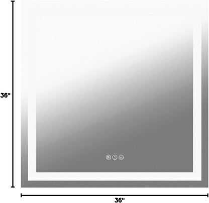 LED Bathroom Mirror 24"X36" with Front Light and Backlit - Colors B