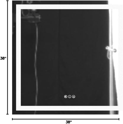 LED Bathroom Mirror 24"X36" with Front Light and Backlit - Colors B