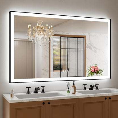 LED Bathroom Mirror 24"X36" with Front Light and Backlit - Colors B