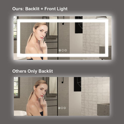 LED Bathroom Mirror 24"X36" with Front Light and Backlit - Colors B