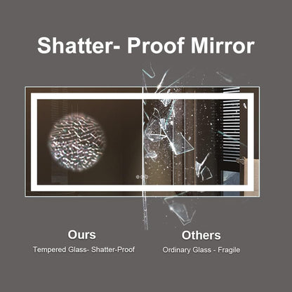 LED Bathroom Mirror 24"X36" with Front Light and Backlit - Colors B