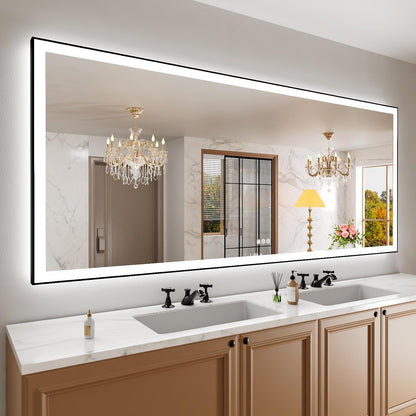 LED Bathroom Mirror 24"X36" with Front Light and Backlit - Colors B