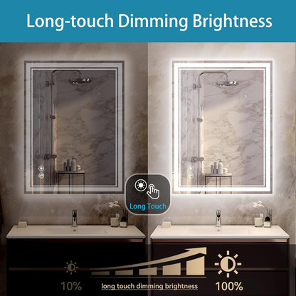 48 x 28'' LED Mirror for Bathroom, Bathroom Mirror with LED Lights