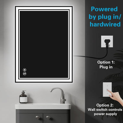 48 x 28'' LED Mirror for Bathroom, Bathroom Mirror with LED Lights