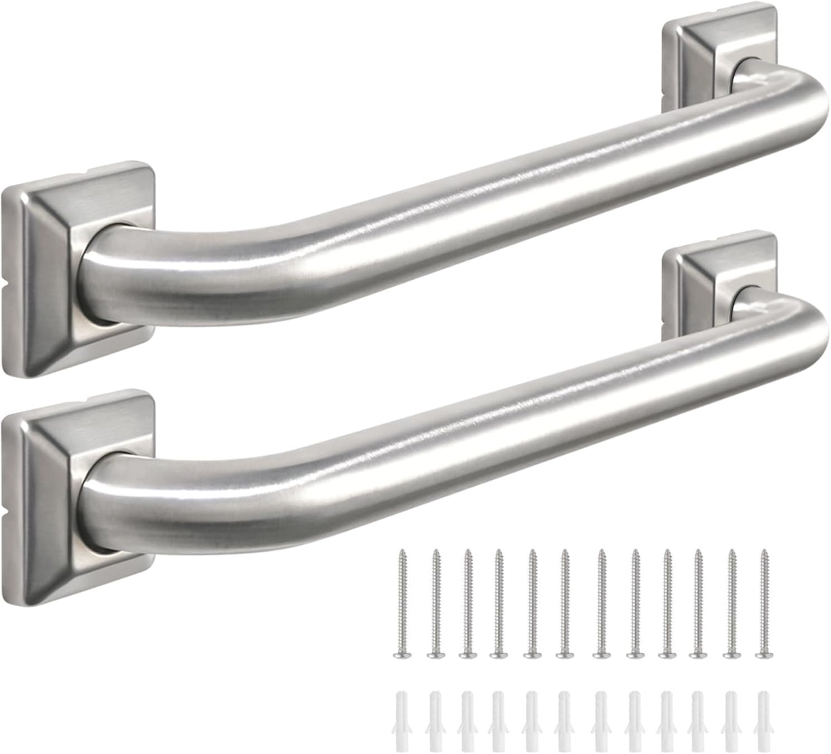 Bathroom Grab Bars Stainless Steel Handrail ADA Compliant 500lbs bathtubs and Showers Toilet Handle Safety for Handicap, Elderly, Disabled, Injury (12 inches)