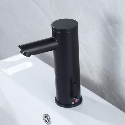 Automatic Touchless Bathroom Sink Faucet Motion Activated Sensor | 1 Hole,Brass,Chrome,Adjustable Cold Hot Single Handle,Hands Free,Auto,Infrared,Commercial,Water Mixer,Basin,Vanity