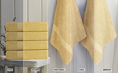 Medium Bath Towels, 24x48 in, 500 GSM Cotton, White | Highly Absorbent, Quick-Drying, Ideal for Hotel, Spa & Home Bathroom