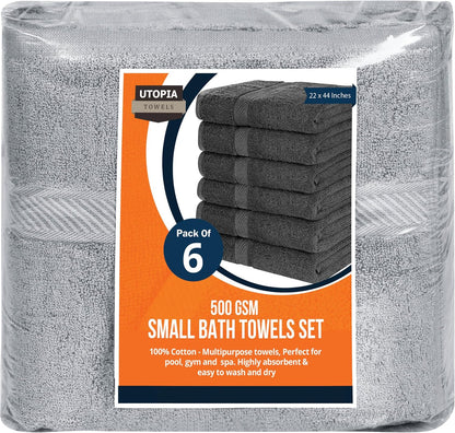 Medium Bath Towels, 24x48 in, 500 GSM Cotton, White | Highly Absorbent, Quick-Drying, Ideal for Hotel, Spa & Home Bathroom