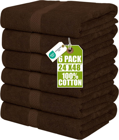 Medium Bath Towels, 24x48 in, 500 GSM Cotton, White | Highly Absorbent, Quick-Drying, Ideal for Hotel, Spa & Home Bathroom