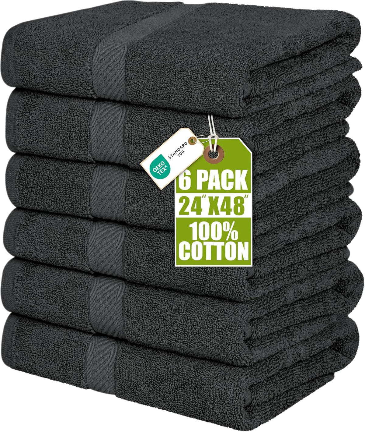 Medium Bath Towels, 24x48 in, 500 GSM Cotton, White | Highly Absorbent, Quick-Drying, Ideal for Hotel, Spa & Home Bathroom