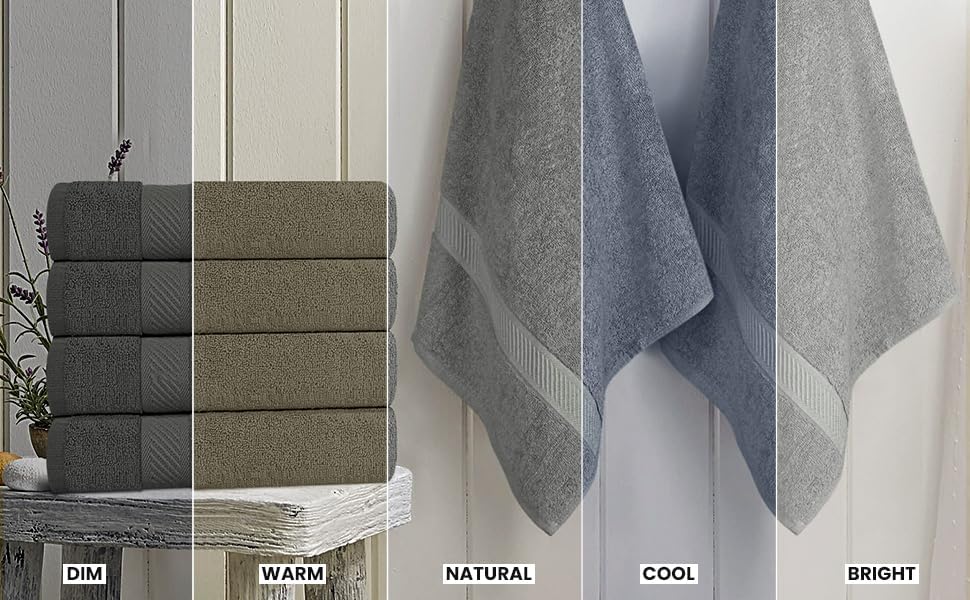 Medium Bath Towels, 24x48 in, 500 GSM Cotton, White | Highly Absorbent, Quick-Drying, Ideal for Hotel, Spa & Home Bathroom