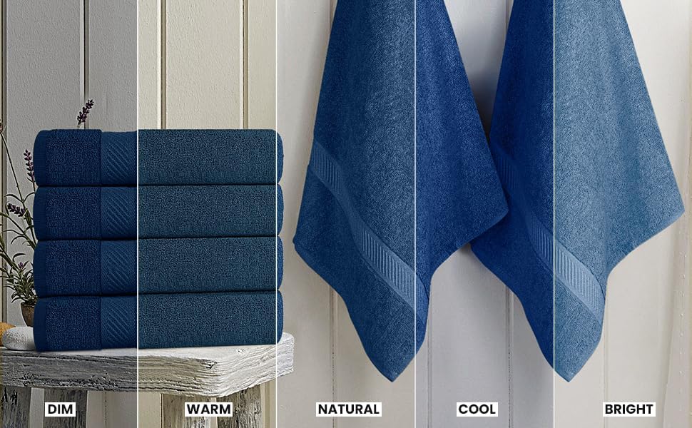 Medium Bath Towels, 24x48 in, 500 GSM Cotton, White | Highly Absorbent, Quick-Drying, Ideal for Hotel, Spa & Home Bathroom