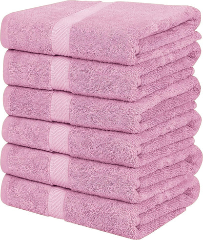 Medium Bath Towels, 24x48 in, 500 GSM Cotton, White | Highly Absorbent, Quick-Drying, Ideal for Hotel, Spa & Home Bathroom