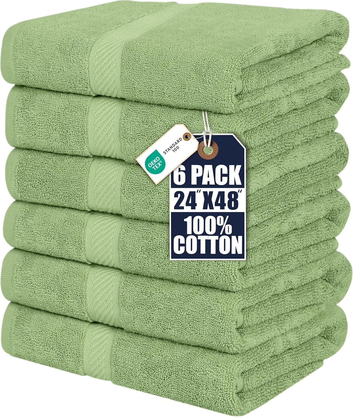 Medium Bath Towels, 24x48 in, 500 GSM Cotton, White | Highly Absorbent, Quick-Drying, Ideal for Hotel, Spa & Home Bathroom