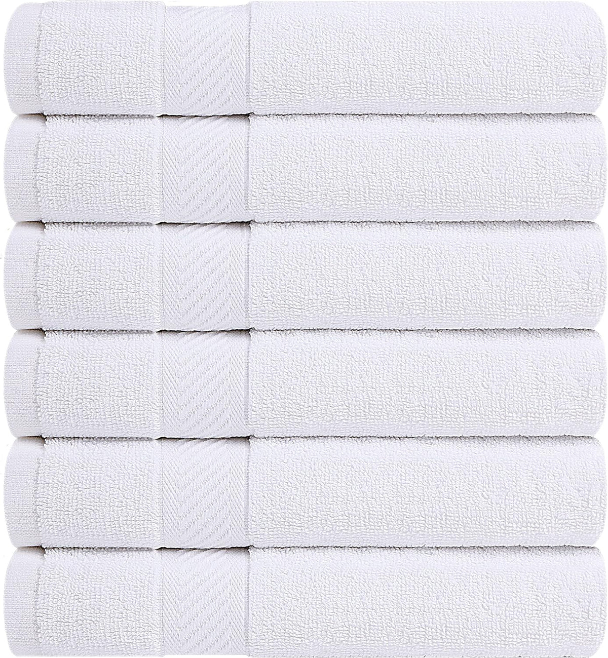 Medium Bath Towels, 24x48 in, 500 GSM Cotton, White | Highly Absorbent, Quick-Drying, Ideal for Hotel, Spa & Home Bathroom