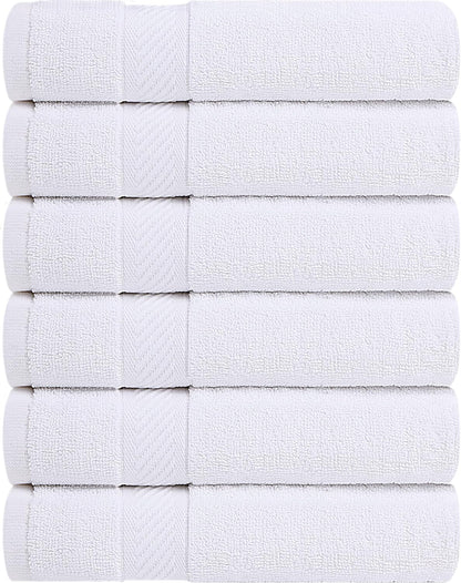 Medium Bath Towels, 24x48 in, 500 GSM Cotton, White | Highly Absorbent, Quick-Drying, Ideal for Hotel, Spa & Home Bathroom
