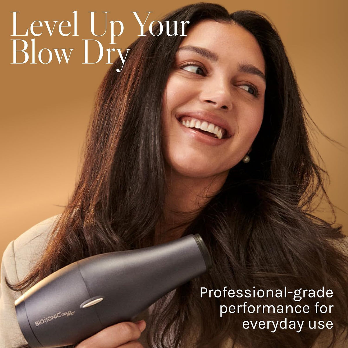 Bio Ionic GoldPro Hair Dryer, Blue, Moisturizing Heat Technology & 24K Gold MX, Ultra-Powerful 1875W AC Motor, Lightweight Blow Dryer with Ergonomic Handle, Multi-Speed Settings