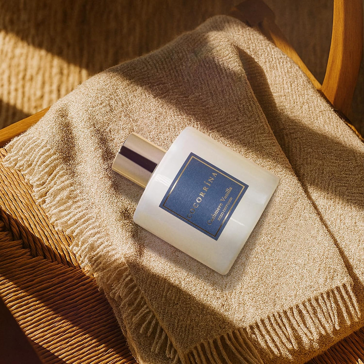 Reed Diffuser - Cashmere Vanilla 6.7 fl oz Reed Diffuser for Bedroom Bathroom Home Décor