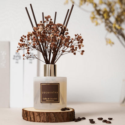 Reed Diffuser - Cashmere Vanilla 6.7 fl oz Reed Diffuser for Bedroom Bathroom Home Décor