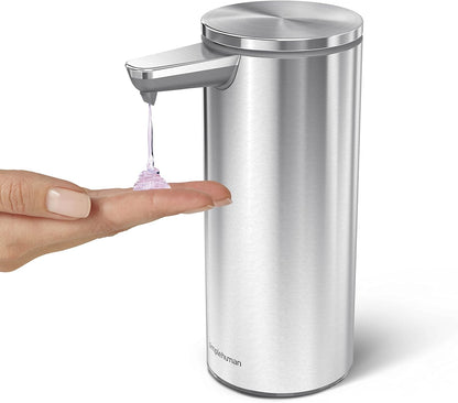 9 oz. Touch-Free Rechargeable Sensor Liquid Soap Pump Dispenser, Brushed Stainless Steel