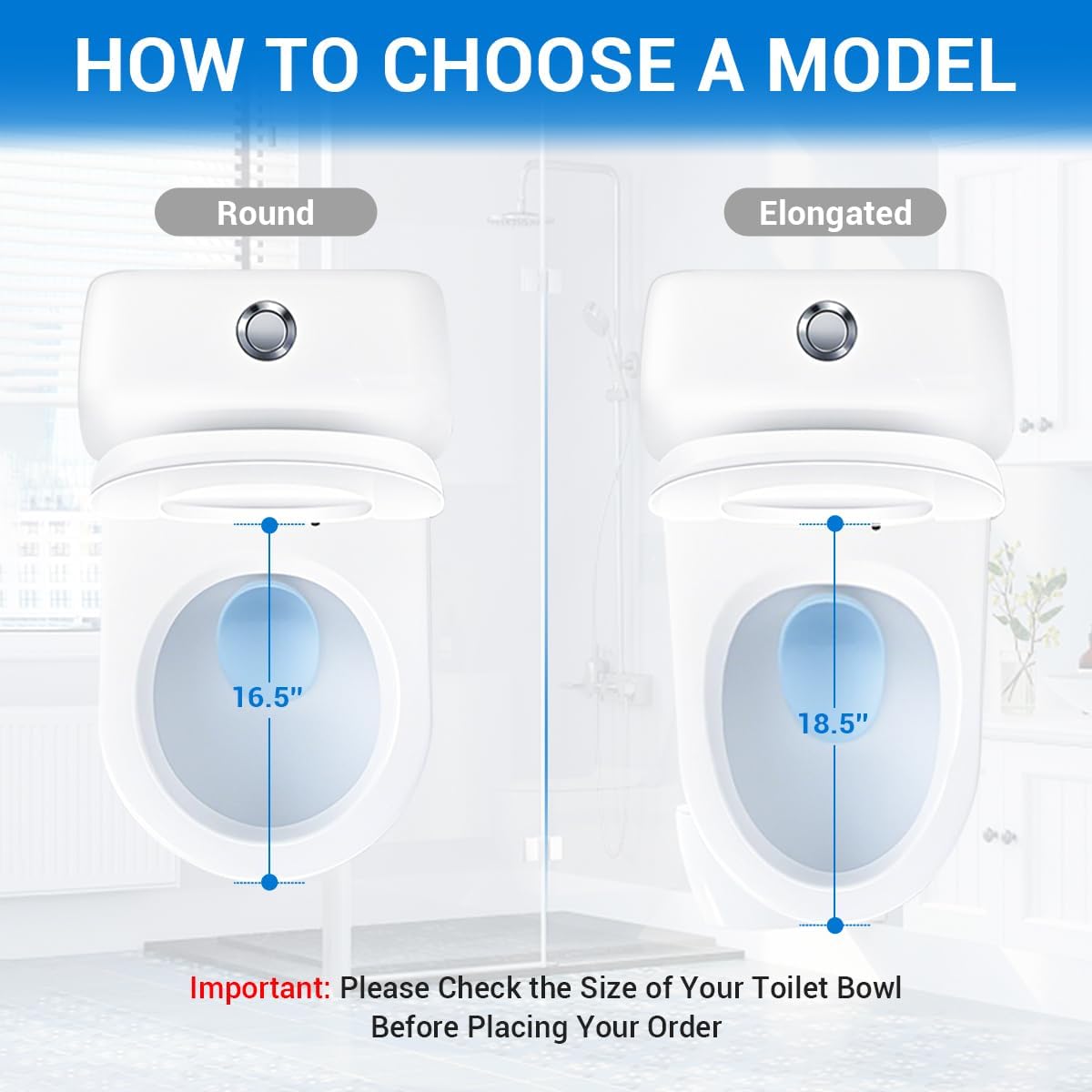 Round Toilet Seat with Built-In Toddler Seat 16.5" - Soft Close for Child & Adult, Potty Training Seat, Durable PP Toilet Seat, Easy Installation & Removal, Fits Most Toilet Bowls