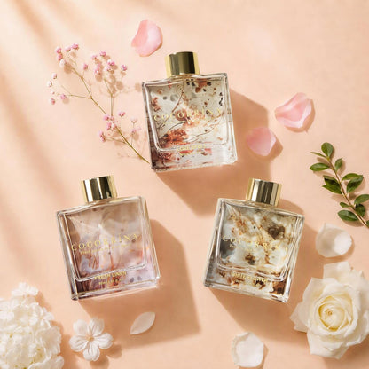 Reed Diffuser Set of 3-3 Pack/ 3.04 Fl.oz Diffuser with 24 Sticks Cashmere Vanilla/Sandalwood Rose/Clean Linen Reed Diffuser for Home Bathroom Office Decor