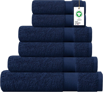 100% Organic Cotton Towels 650 GSM Plush Feather Touch Quick Dry Bath Towel, Pack of 4 GOTS Certified, Oeko-Tex Green Certified, Organic Cotton Bath Towel, 30"X58"
