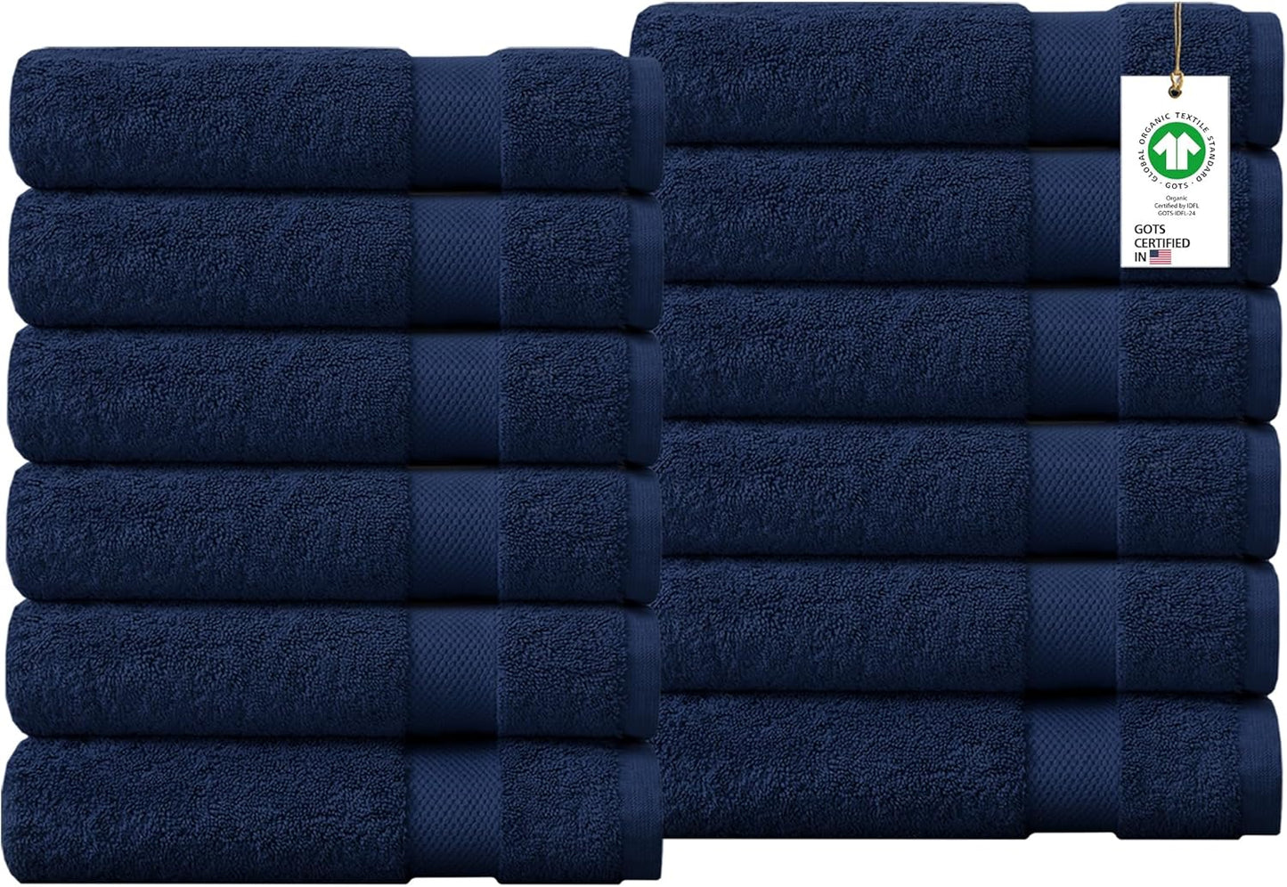 100% Organic Cotton Towels 650 GSM Plush Feather Touch Quick Dry Bath Towel, Pack of 4 GOTS Certified, Oeko-Tex Green Certified, Organic Cotton Bath Towel, 30"X58"