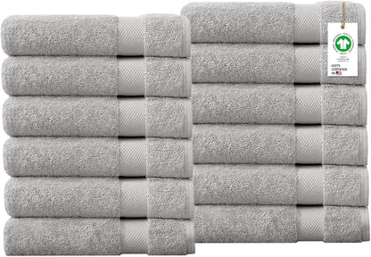 100% Organic Cotton Towels 650 GSM Plush Feather Touch Quick Dry Bath Towel, Pack of 4 GOTS Certified, Oeko-Tex Green Certified, Organic Cotton Bath Towel, 30"X58"
